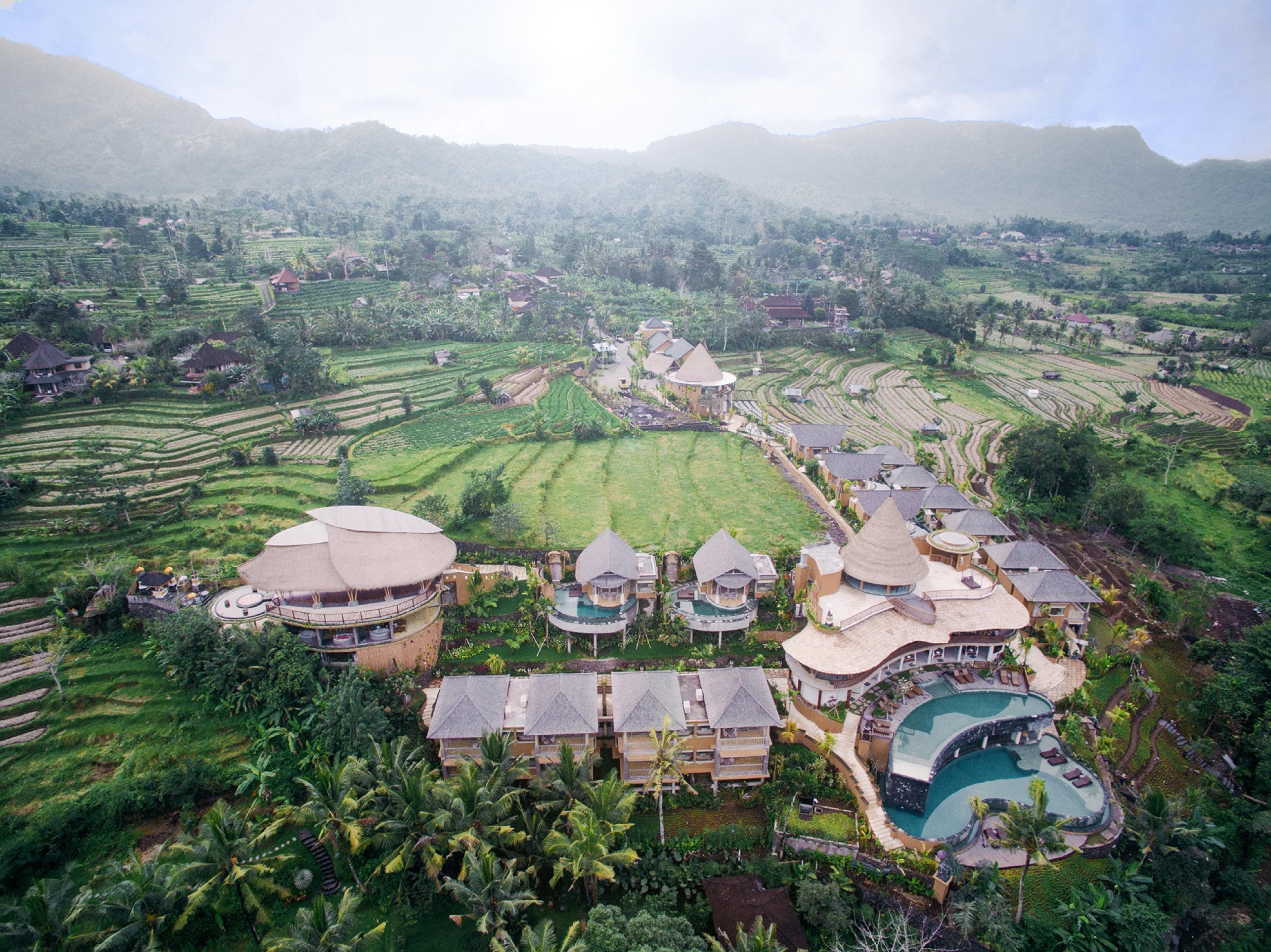 Wapa Di Ume Sidemen Hotell Exteriör bild Aerial view of the resort